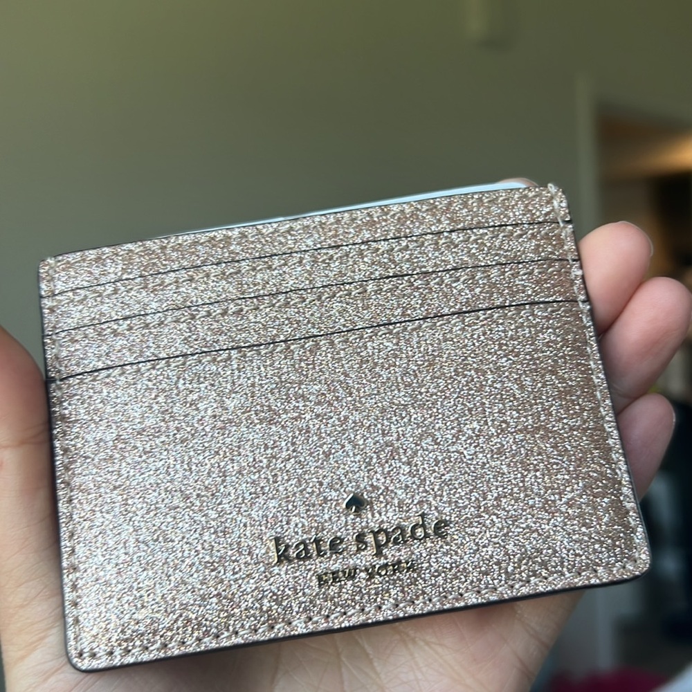 Rose Gold Glitter Slim Cardholder